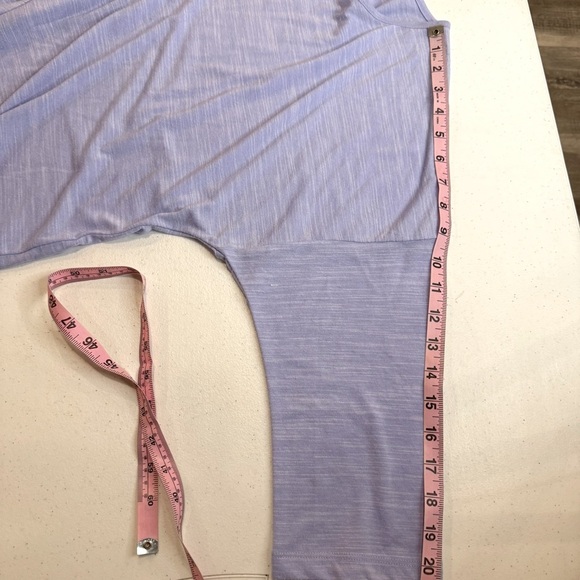 Chico's Shirt Polyester Rayon Periwinkle 3/4 Sleeves Women’s Size 12 (Chico’s 2) - Picture 3 of 11